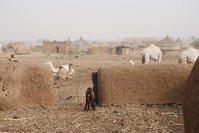 Vue du village: cases touareg, en banco