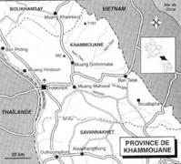 Carte de la province de Khammouane