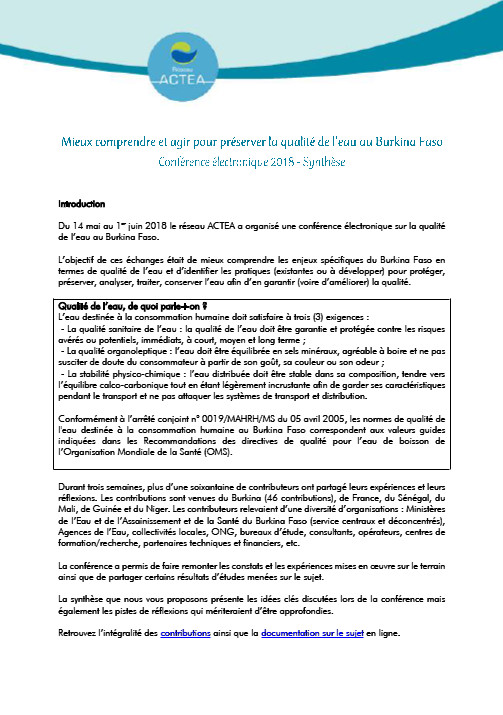 PDF) Outils d'aide à la décision pour la gestion optimale des ressources en  eau