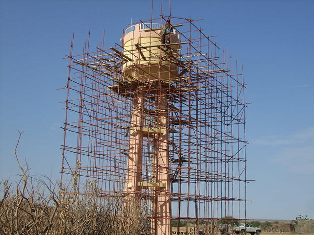 Echafaudage du château d'eau