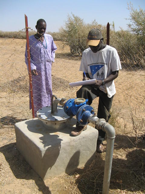 Relevé au niveau du forage de la production d'eau journalière