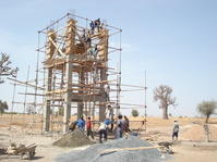 Structure support du château d'eau en cours de construction