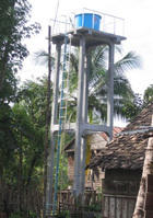 Château d'eau réalisé en zone rurale au Laos