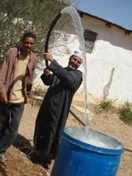 Première sortie d'eau de la canalisation