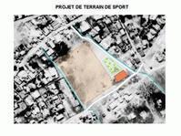 Carte du projet d'aménagement d'un terrain de sport